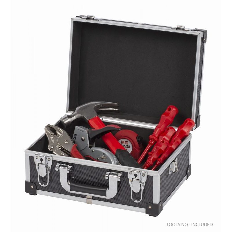 KREATOR KRT640106B HLINÍKOVÝ KUFR 320X230X160MM ČERNÝ - KUFRY, TAŠKY, ORGANIZÉRY NA NÁŘADÍ - PŘÍSLUŠENSTVÍ