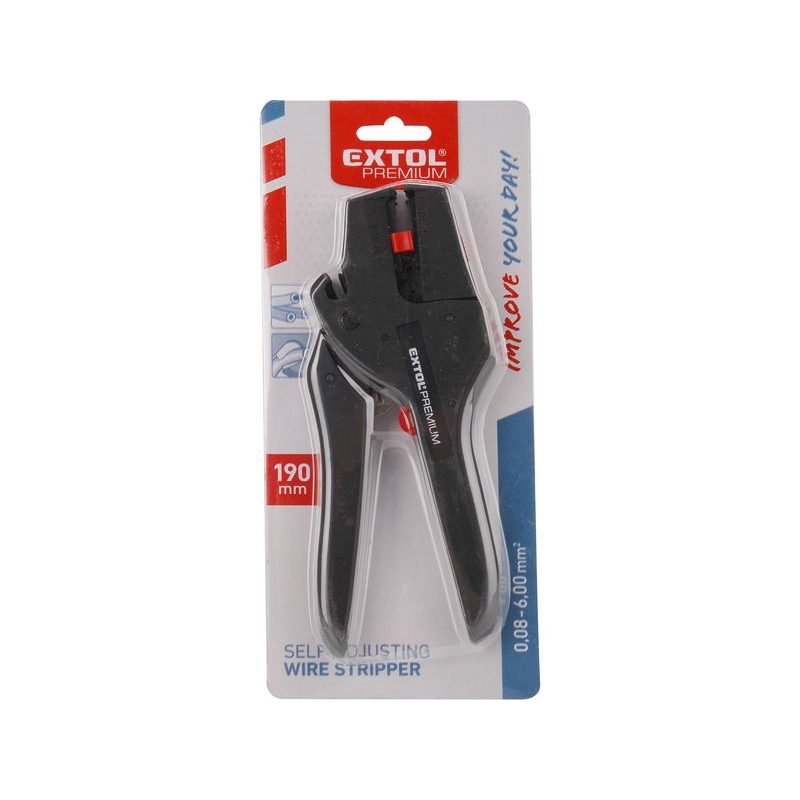 EXTOL PREMIUM KLEŠTĚ ODIZOLOVACÍ SAMONASTAVITELNÉ, 190MM/0,08-6MM2, 8831124 - ODIZOLOVACÍ KLEŠTĚ - RUČNÍ NÁŘADÍ