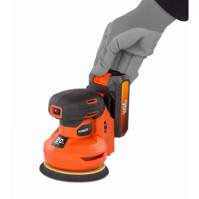 POWERPLUS POWDP50400 AKU EXCENTRICKÁ BRUSKA 20V (BEZ AKU) - AKU EXCENTRICKÉ BRUSKY - AKU NÁŘADÍ