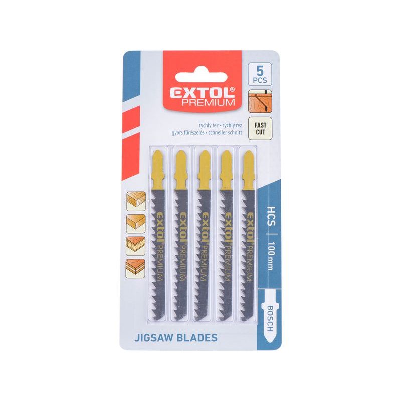 EXTOL PREMIUM PLÁTKY DO PŘÍMOČARÉ PILY 5KS, 75X4,0MM, HCS, 8805007 - PILOVÉ LISTY PLÁTKY DO PŘÍMOČARKY - PŘÍSLUŠENSTVÍ