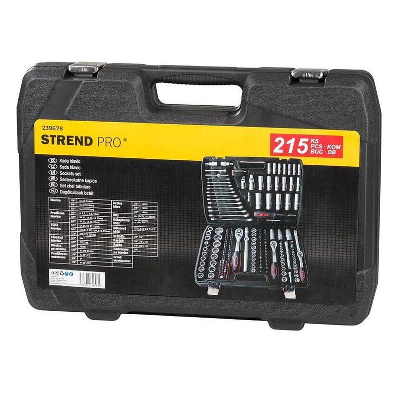 SADA NÁŘADÍ S221, 1/2"+1/4"+3/8", 215KS - GOLA SADY - RUČNÍ NÁŘADÍ