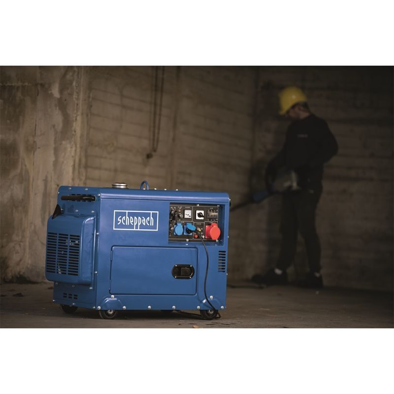 SCHEPPACH SG 5200 D DIESELOVÁ ELEKTROCENTRÁLA 5 000 W S REGULACÍ AVR - NAFTOVÉ ELEKTROCENTRÁLY - ELEKTROCENTRÁLY