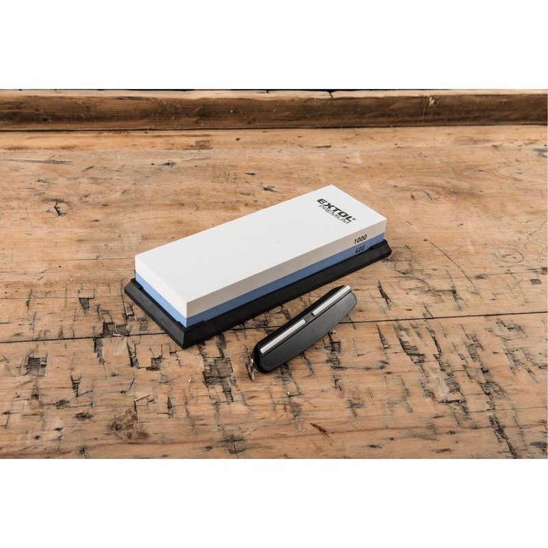 EXTOL PREMIUM BRUSNÝ KÁMEN NA NOŽE OBOUSTRANNÝ/KOMBINOVANÝ, F400/F1000, 180X60X28MM, 8855401 - DOPLŇKY A VYCHYTÁVKY - DŮM A DOMÁCNOST, ELEKTRO..