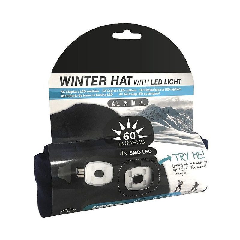 ČEPICE LED, 4X SMD LED, USB NABÍJENÍ, MODRÁ, UNI - ČEPICE, KŠILTOVKY, PONOŽKY A JINÉ - PŘÍSLUŠENSTVÍ