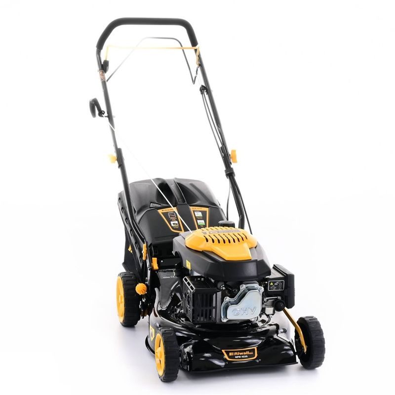 RIWALL PRO RPM 4235 MULTIFUNKČNÍ TRAVNÍ SEKAČKA 3 V 1 S BENZINOVÝM MOTOREM A POJEZDEM - SEKAČKY SE ZÁBĚREM 38-43 CM - ZAHRADA