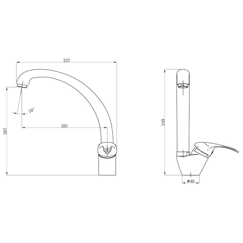BALLETTO BATERIE DŘEZOVÁ STOJÁNKOVÁ, 81016 - DŘEZOVÉ BATERIE - SANITA