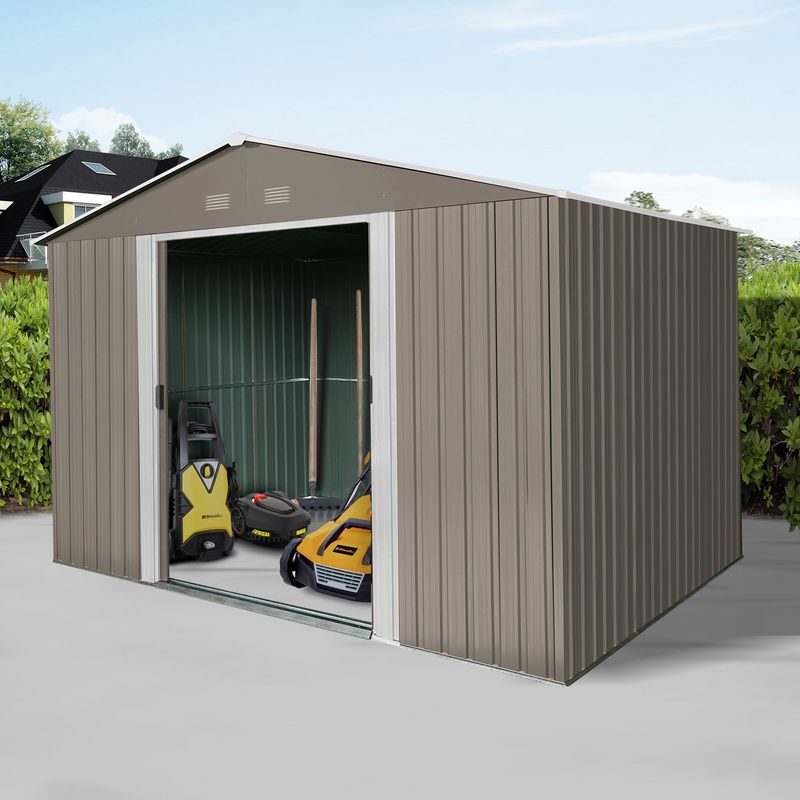 RIWALL PRO RMSA 8X10 BROWN ZAHRADNÍ DOMEK KOVOVÝ 3 X 2,4 M SE SEDLOVOU STŘECHOU HNĚDÝ - ZAHRADNÍ DOMKY - DŮM A DOMÁCNOST, ELEKTRO..