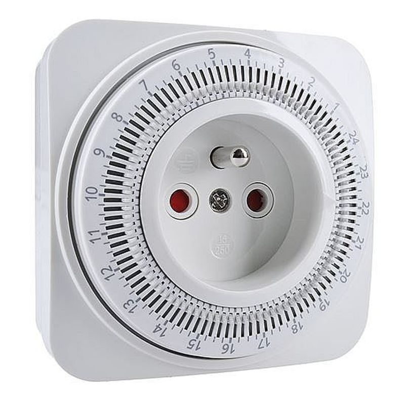 ČASOVÝ SPÍNAČ MECHANICKÝ, DENNÍ 24H., INTERVAL 15MIN, VYPÍNAČ, ČTVERCOVÝ - ELEKTRO - DŮM A DOMÁCNOST, ELEKTRO..