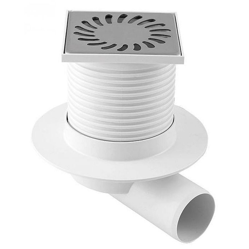 PODLAHOVÁ VPUSŤ BOČNÍ S PŘÍRUBOU PVB 100X100 PR/DN50, NEREZ - DŮM A DOMÁCNOST, ELEKTRO..