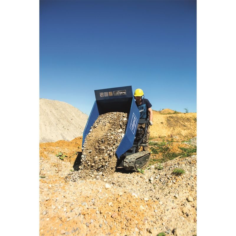 SCHEPPACH DP 5000 PÁSOVÝ PŘEPRAVNÍK 500 KG S HYDRAULICKÝM SKLÁPĚNÍM KORBY - MOTOROVÉ A AKU VOZÍKY, KOLEČKA, MINIDUMPER - STAVEBNÍ TECHNIKA