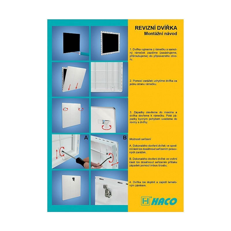 REVIZNÍ DVÍŘKA 400X400 BÍLÁ - REVIZNÍ A VANOVÁ DVÍŘKA - DŮM A DOMÁCNOST, ELEKTRO..