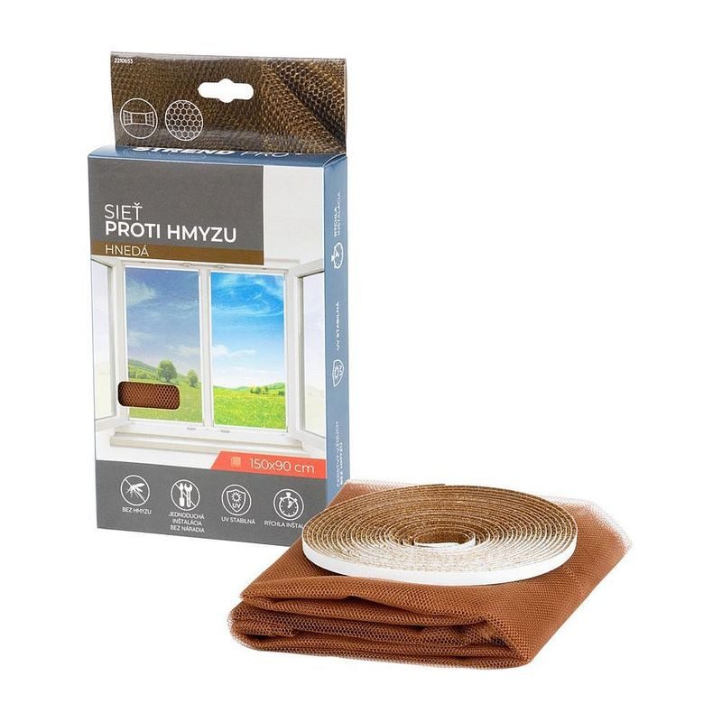 SÍŤ PROTI HMYZU NA SUCHÝ ZIP FLYSCREEN3 150X90CM HNĚDÁ - DOPLŇKY A VYCHYTÁVKY - DŮM A DOMÁCNOST, ELEKTRO..