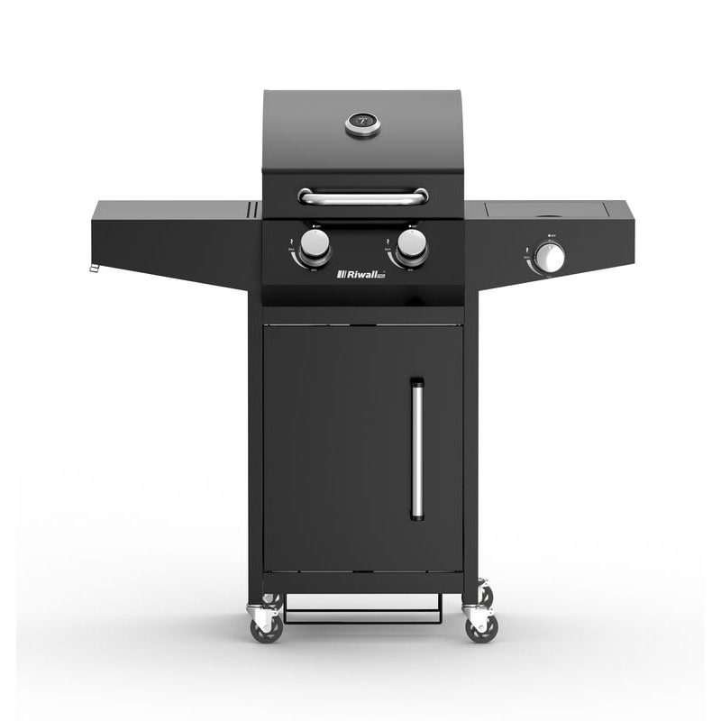 RIWALL PRO RGG 21 PLYNOVÝ GRIL 10 KW SE DVĚMA HOŘÁKY A BOČNÍM VAŘIČEM - PLYNOVÉ GRILY - ZAHRADA