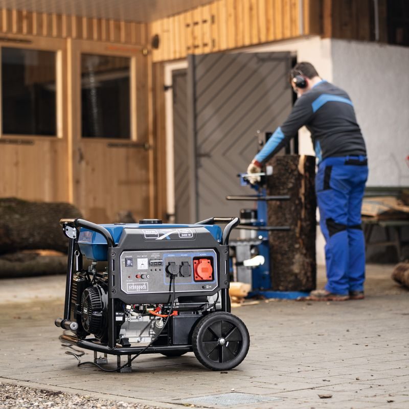 SCHEPPACH SG 7100X RÁMOVÁ ELEKTROCENTRÁLA 5500 W S AVR REGULACÍ A ELEKTROSTARTEM - TŘÍFÁZOVÉ ELEKTROCENTRÁLY - ELEKTROCENTRÁLY