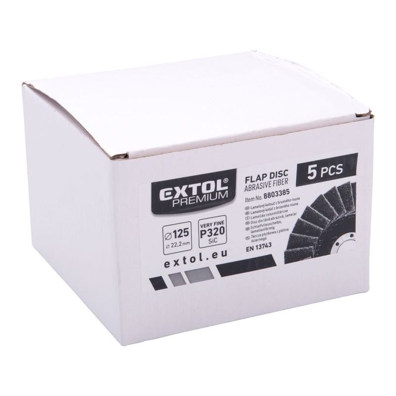 EXTOL PREMIUM KOTOUČ LAMELOVÝ ŠIKMÝ Z BRUSNÉHO KARBIDOVÉHO ROUNA, O 125MM, P320-VELMI JEMNÝ, 8803385 - LAMELOVÉ KOTOUČE - PŘÍSLUŠENSTVÍ