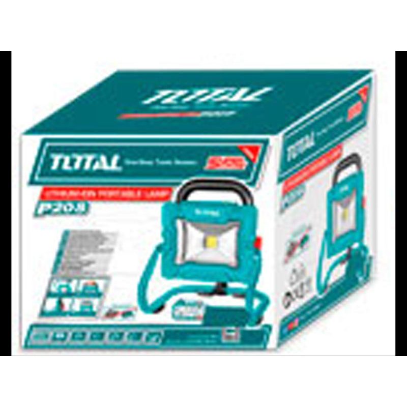 TOTAL SVĚTLO PRACOVNÍ PŘENOSNÉ, 1800LM, 20V LI-ION, 1KS BATERIE, 1KS NABÍJEČKY, TWLI20258 - PRACOVNÍ SVĚTLA - PŘENOSKY - SVÍTIDLA