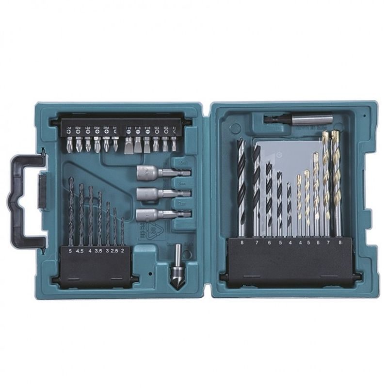 MAKITA D-36980 - SADA BITŮ A VRTÁKŮ 34 KS V PLASTOVÉM KUFRU - SADY BITŮ 1/4 - PŘÍSLUŠENSTVÍ
