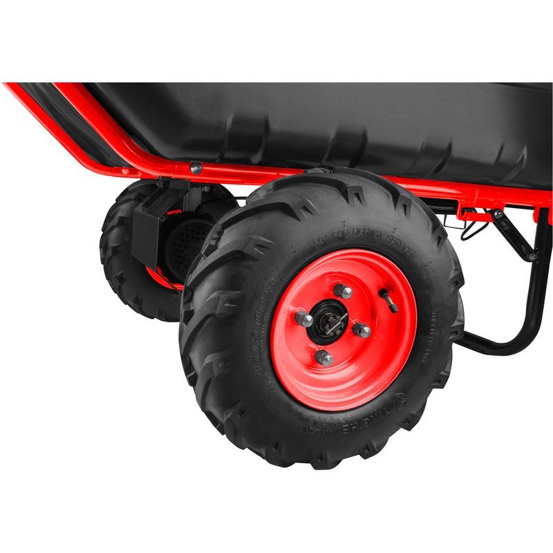 EXTOL PREMIUM DVOUKOLÁK NÁKLADNÍ S PŘEVODOVKOU AKU, 400KG, 225L, 40V LI-ION, 6AH, 8891592 - AKU KOLEČKA, MOTÚČKA - STAVEBNÍ TECHNIKA