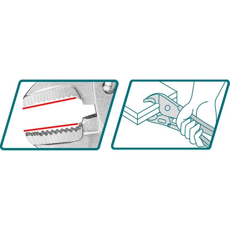 TOTAL KLEŠTĚ RYCHLOUPÍNACÍ, 250MM, THT191002 - SAMOSVORNÉ KLEŠTĚ - RUČNÍ NÁŘADÍ