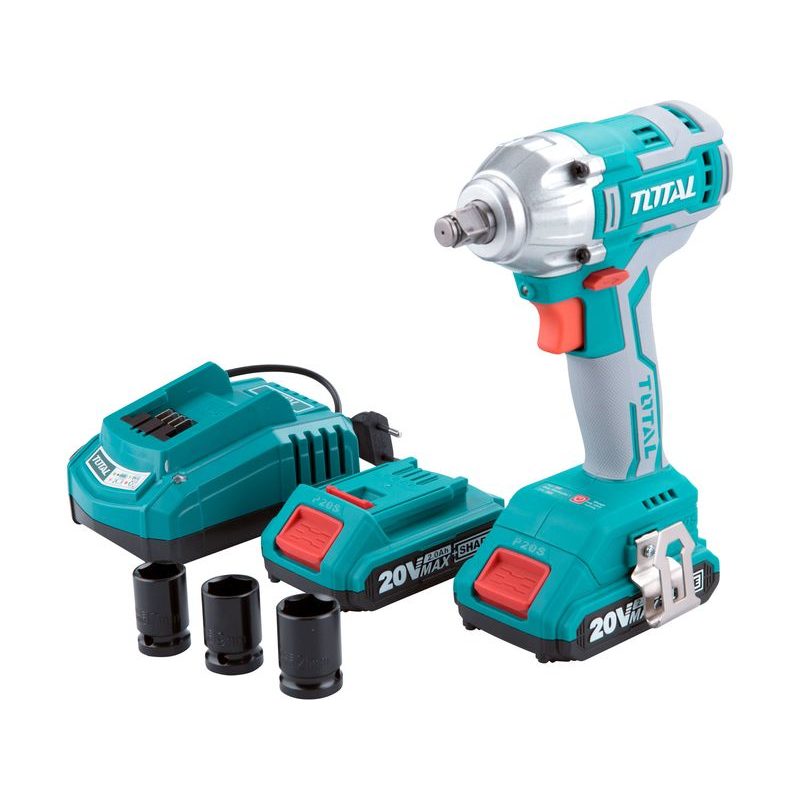 TOTAL UTAHOVÁK RÁZOVÝ AKU 1/2", BRUSHLESS, 20V LI-ION (2X), 2000MAH, INDUSTRIAL, TIWLI2001 - ZNAČKA TOTAL - ELEKTRICKÉ NÁŘADÍ