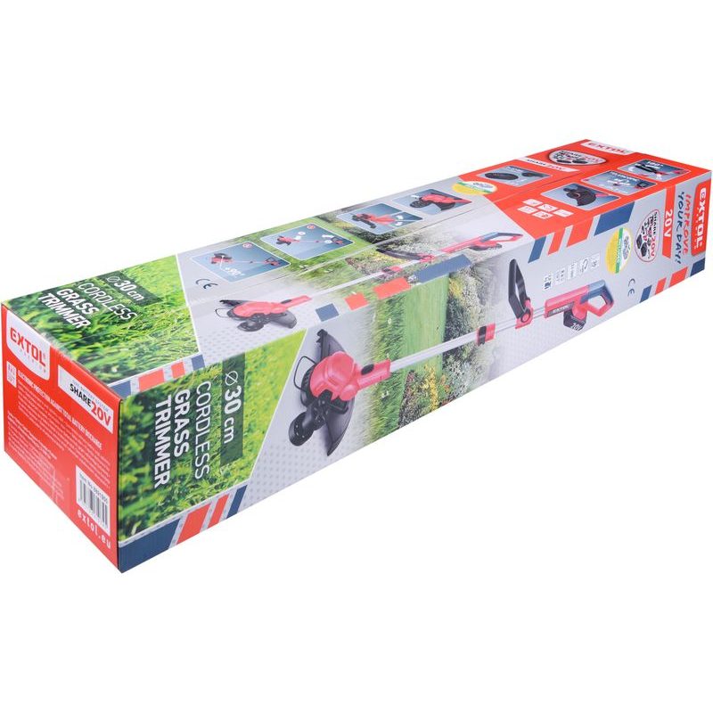 EXTOL PREMIUM SEKAČKA STRUNOVÁ AKU, SHARE20V, 30CM, 2AH, 8891900 - AKUMULÁTOROVÉ VYŽÍNAČE - ZAHRADA
