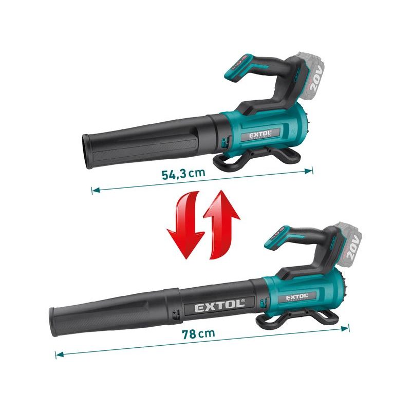 EXTOL INDUSTRIAL FUKAR AKU SHARE20V, BRUSHLESS, BEZ BATERIE A NABÍJEČKY, 8791907 - AKU VYSAVAČ LISTÍ - ZAHRADA