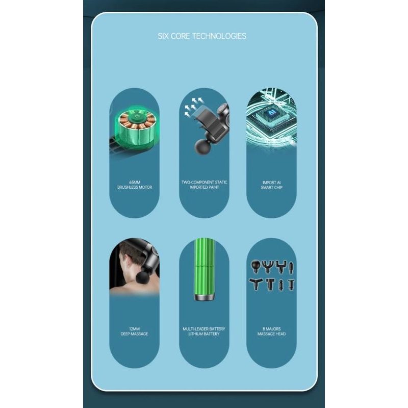 GLOX GLOXF8B MASÁŽNÍ PISTOLE - DOPLŇKY A VYCHYTÁVKY - DŮM A DOMÁCNOST, ELEKTRO..