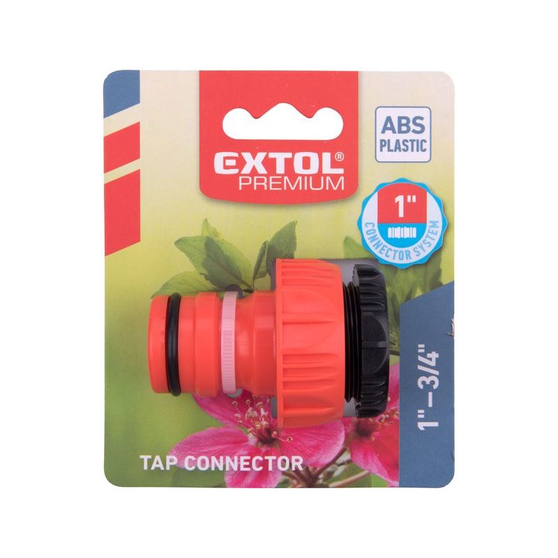 EXTOL PREMIUM KONEKTOR NA KOHOUTEK 1" SYSTÉM, ABS, 8876518 - PLASTOVÉ SPOJKY - ZAHRADA