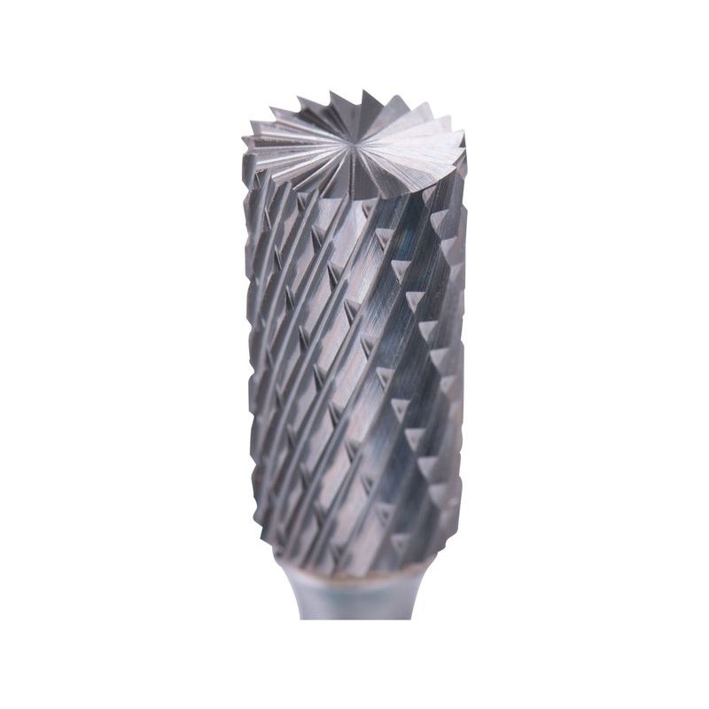 EXTOL INDUSTRIAL FRÉZA KARBIDOVÁ, VÁLCOVÁ S ČELNÍM OZUBENÍM, PR.12X25MM/STOPKA 6MM,SEK STŘEDNÍ (DOUBLE-CUT), 8703715 - STOPKOVÉ FRÉZKY - PŘÍSLUŠENSTVÍ