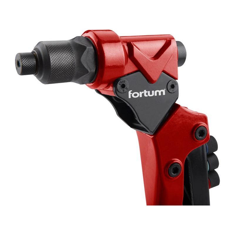 FORTUM KLEŠTĚ NÝTOVACÍ S OTOČNOU HLAVOU COMBO, PRO NÝT. MATICE M3-M6 A TRHACÍ NÝTY 2,4-4,8MM, 4770628 - NÝTOVACÍ KLEŠTĚ - RUČNÍ NÁŘADÍ