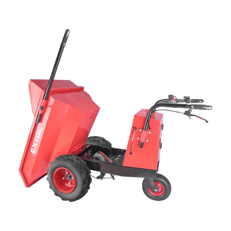 EXTOL PREMIUM TRANSPORTÉR S POJEZDEM AKU, 400KG, 200L, 54V LI-ION, 15AH, 8891591 - MOTOROVÉ A AKU VOZÍKY, KOLEČKA, MINIDUMPER - STAVEBNÍ TECHNIKA