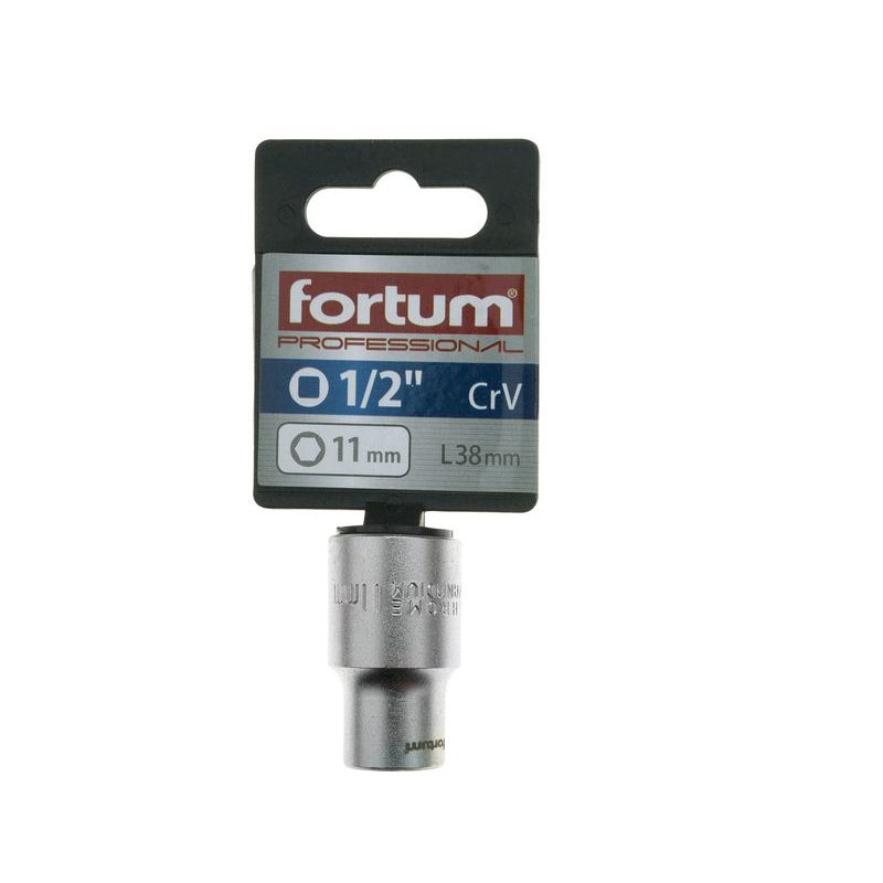 FORTUM HLAVICE NÁSTRČNÁ 1/2", 11MM, L 38MM, 4700411 - NÁSTRČNÉ HLAVICE, OŘECHY - RUČNÍ NÁŘADÍ