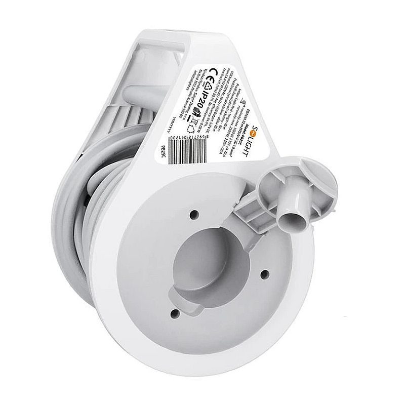 BUBEN VNITŘNÍ 2Z, 10M, 3 X 1,0MM2, 14X12X20,5CM, Ø14CM, ŠEDÝ KABEL, USB A+C - PRODLUŽOVACÍ KABELY - PŘÍSLUŠENSTVÍ