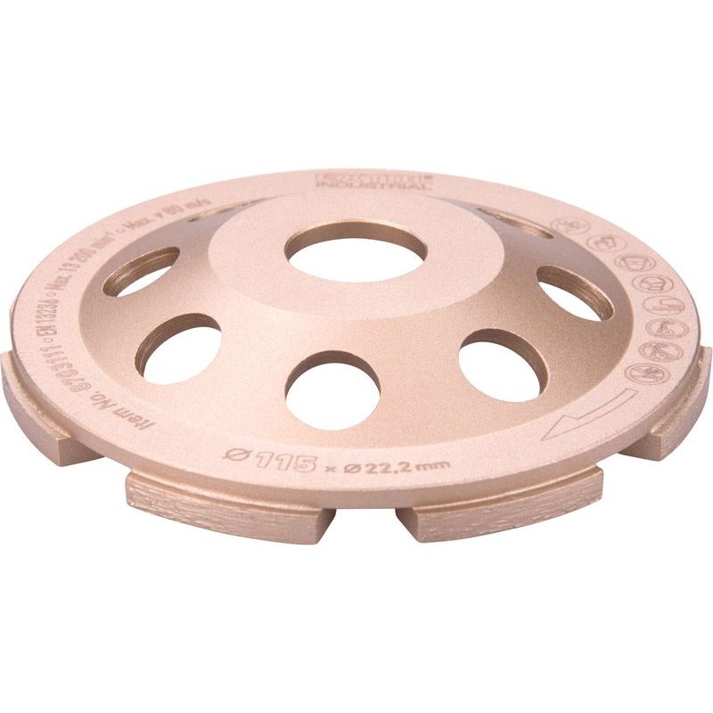 EXTOL INDUSTRIAL KOTOUČ DIAMANTOVÝ BRUSNÝ JEDNOŘADÝ, O 115X22,2MM, 8703111 - DIAMATOVÉ KOTOUČE - BRUSNÉ - PŘÍSLUŠENSTVÍ