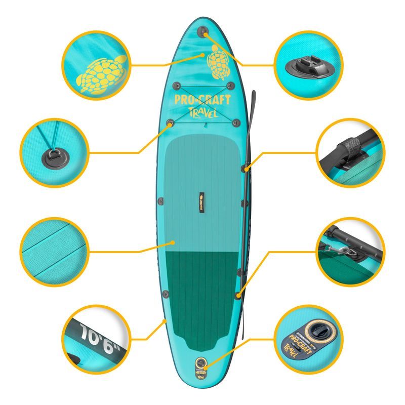 PADDLEBOARD SET PROCRAFT TRAVEL SUP320 | SUP320 PROCRAFT - DOPLŇKY A VYCHYTÁVKY - DŮM A DOMÁCNOST, ELEKTRO..