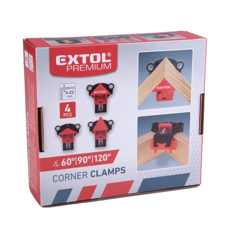EXTOL PREMIUM SVĚRKY ÚHLOVÉ TRUHLÁŘSKÉ, SADA 4KS, 60°-90°-120°, 8815440 - OSTATNÍ SVĚRKY - RUČNÍ NÁŘADÍ