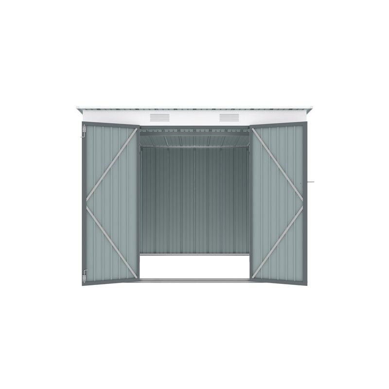 RIWALL PRO RMSP 6X8 ANTHRACITE ZAHRADNÍ DOMEK KOVOVÝ 2,4 X 1,8 M S PULTOVOU STŘECHOU ANTRACIT - ZAHRADNÍ DOMKY - DŮM A DOMÁCNOST, ELEKTRO..