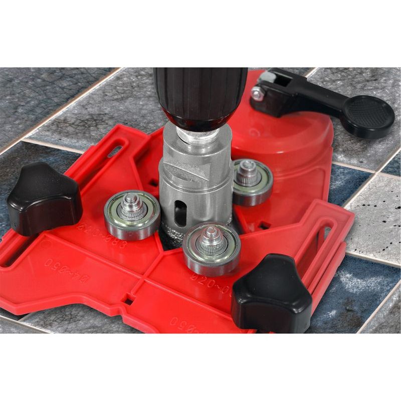 EXTOL PREMIUM VODÍCÍ ŠABLONA NA KORUNKY A VRTÁKY, PRAC. ROZSAH ⌀4-83MM, 8801974 - VRTÁKY DO SKLA A KERAMIKY - PŘÍSLUŠENSTVÍ