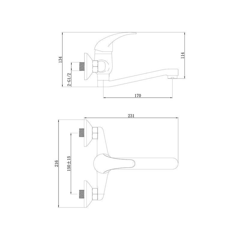 BALLETTO BATERIE UMYVADLOVÁ/DŘEZOVÁ, 150MM, 81011 - DŘEZOVÉ BATERIE - SANITA