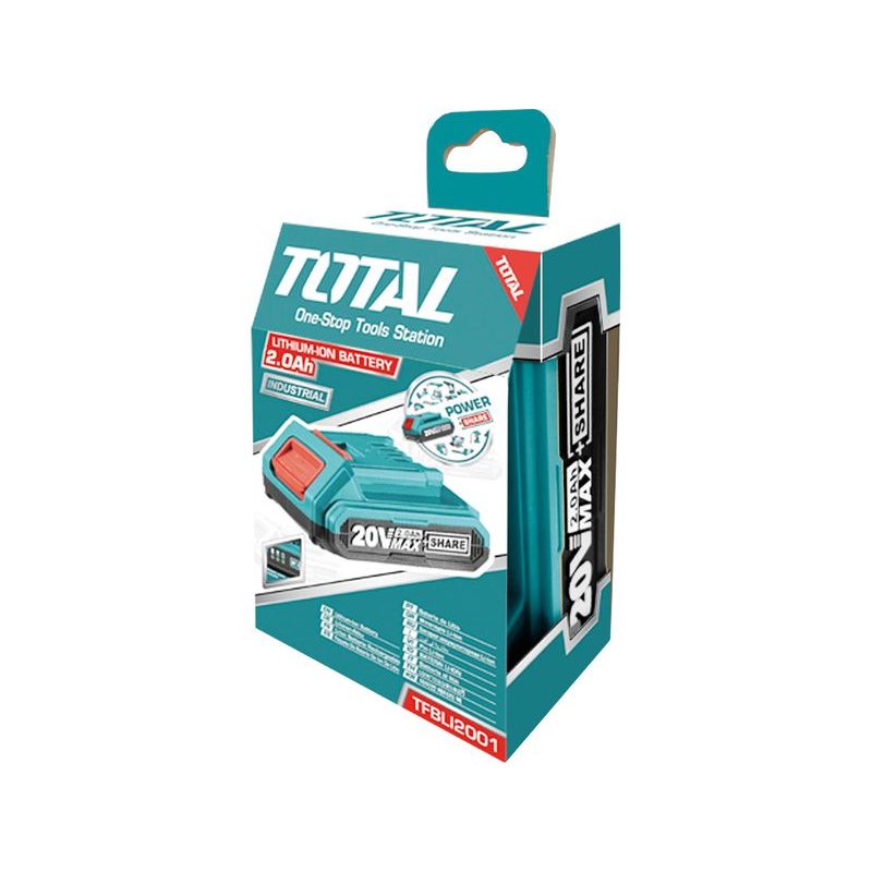TOTAL BATERIE AKUMULÁTOROVÁ 20V, LI-ION, 2000MAH, TFBLI2001E - ZNAČKA TOTAL - ELEKTRICKÉ NÁŘADÍ