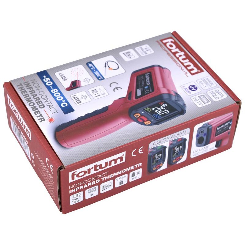 FORTUM TEPLOMĚR BEZKONTAKTNÍ IR PRŮMYSLOVÝ, SE SONDOU, 4780401 - MĚŘIČE TEPLOTY - MĚŘÍCÍ TECHNIKA