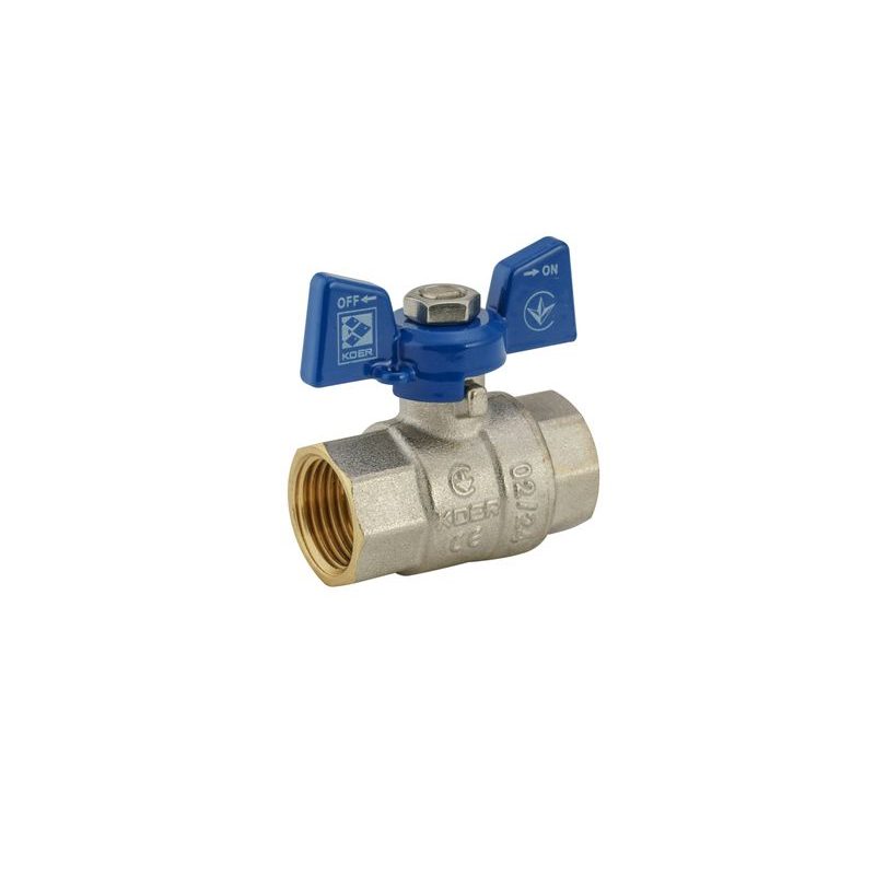 KULOVÝ KOHOUT MOTÝL, MODRÝ, KR.217.B 1/2"FF | KR.217.B 1/2"FF PROCRAFT - PŘÍSLUŠENSTVÍ (KOHOUTY, ŠROUBENÍ,...) - SANITA
