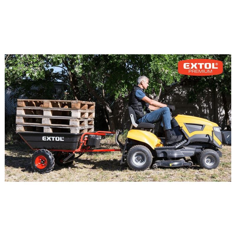 EXTOL PREMIUM DVOUKOLÁK NÁKLADNÍ S PŘEVODOVKOU AKU, 400KG, 225L, 40V LI-ION, 6AH, 8891592 - AKU KOLEČKA, MOTÚČKA - STAVEBNÍ TECHNIKA