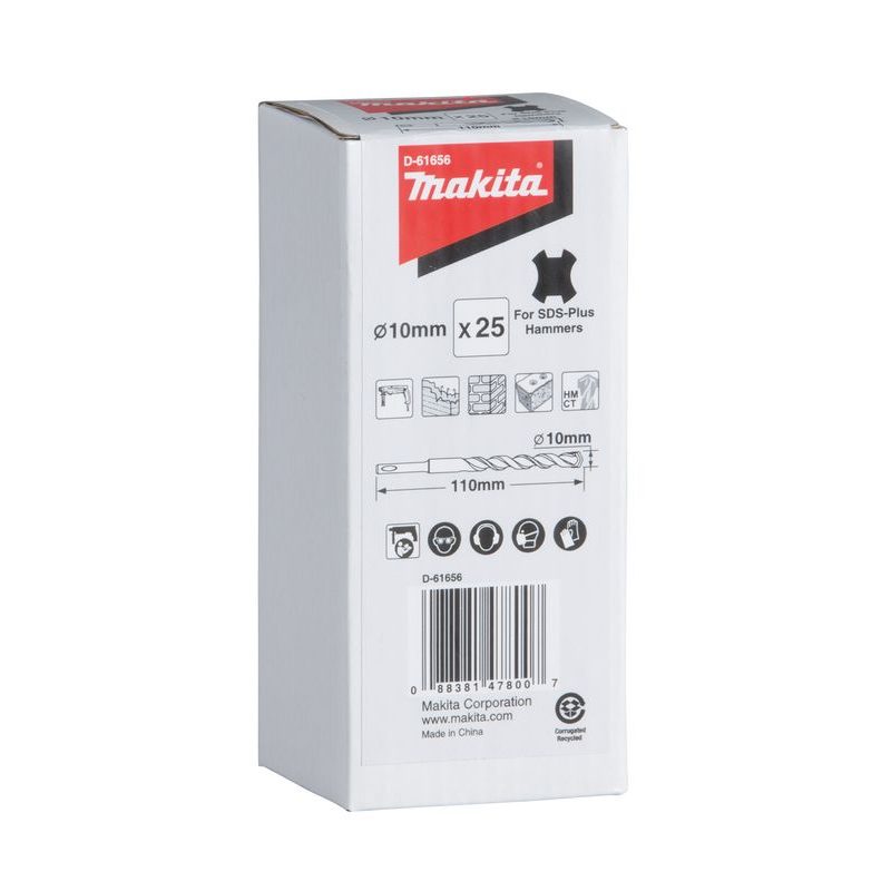 MAKITA D-61656 - VRTÁK SDS-PLUS D 10X42/110MM, 25KS (BAL) STOP - VRTÁKY SDS V-PLUS MAKITA - PŘÍSLUŠENSTVÍ