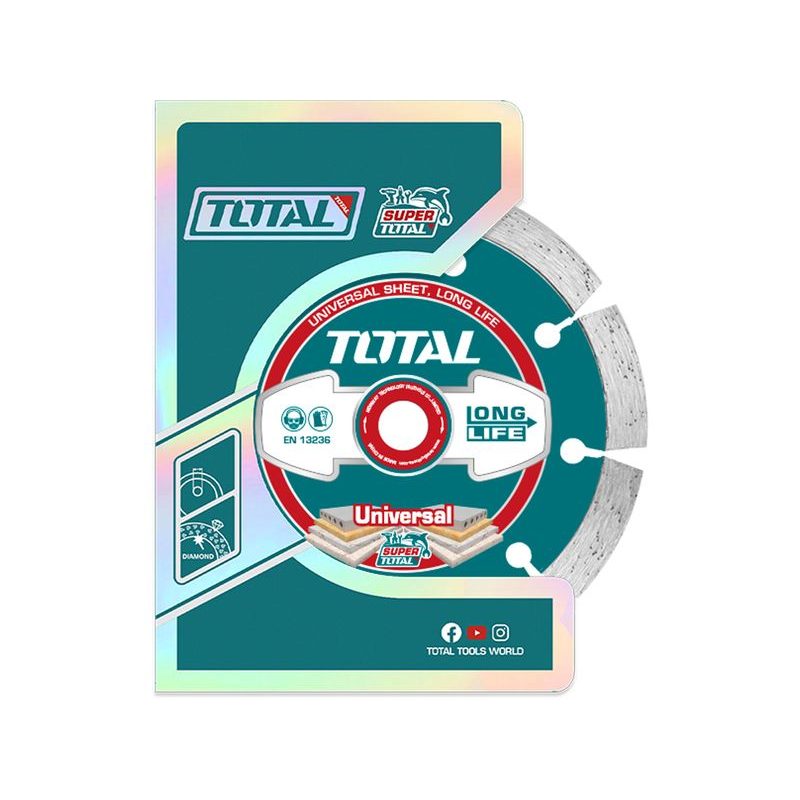 TOTAL KOTOUČ DIAMANTOVÝ ŘEZNÝ, SEGMENOVÝ, SUCHÉ I MOKRÉ ŘEZÁNÍ, TAC2111153 - DIA KOTOUČ 115 MM - PŘÍSLUŠENSTVÍ