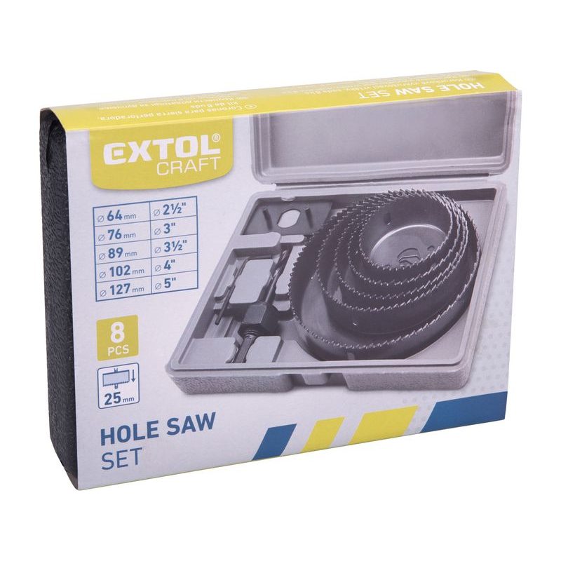 EXTOL CRAFT VRTÁKY VYKRUŽOVACÍ KORUNKOVÉ, 5 PRŮMĚRŮ O 64-127MM, 1807 - SADY S VRTACÍMI KORUNKAMI - PŘÍSLUŠENSTVÍ