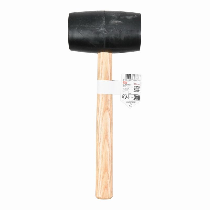 KREATOR KRTH90603 GUMOVÁ PALICE ČERNÁ 900G - DŘEVĚNÁ NÁSADA - GUMOVÉ PALICE - RUČNÍ NÁŘADÍ