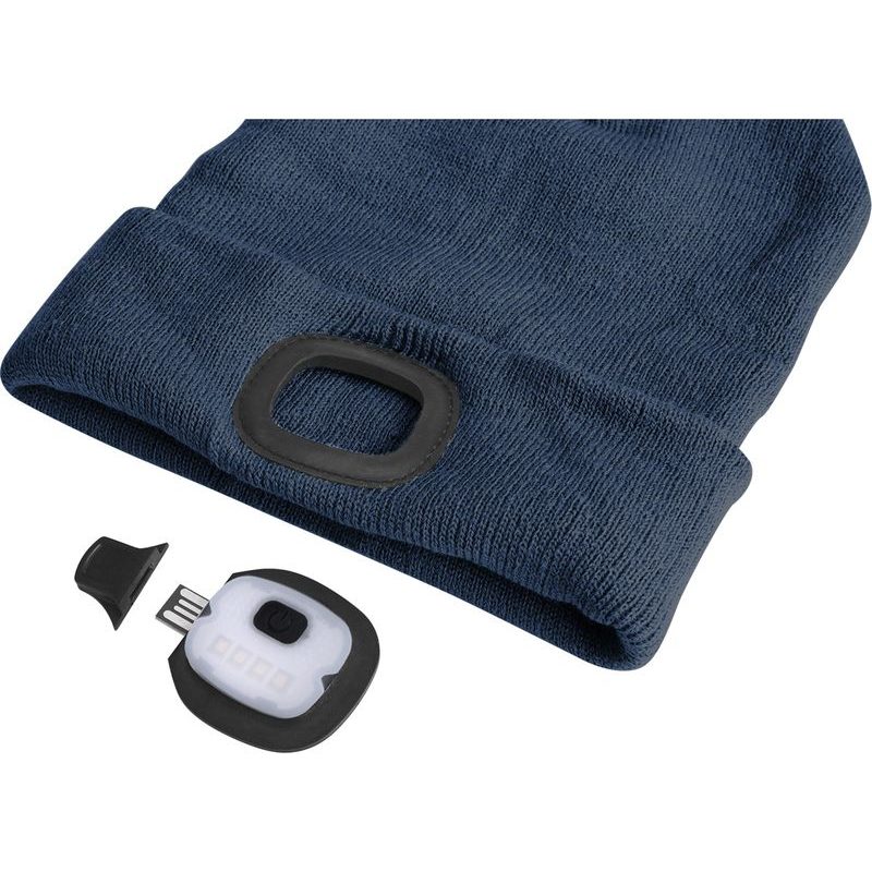EXTOL LIGHT ČEPICE S ČELOVKOU 4X25LM, USB NABÍJENÍ, TMAVĚ MODRÁ, ECONOMY, UNIVERZÁLNÍ VELIKOST, 100% ACRYL, 43456 - ČEPICE, KŠILTOVKY, PONOŽKY A JINÉ - PŘÍSLUŠENSTVÍ