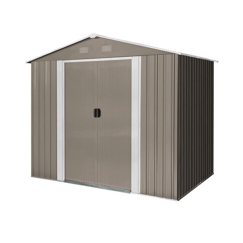 RIWALL PRO RMSA 6X8 BROWN ZAHRADNÍ DOMEK KOVOVÝ 2,4 X 1,7 M SE SEDLOVOU STŘECHOU HNĚDÝ - ZAHRADNÍ DOMKY - DŮM A DOMÁCNOST, ELEKTRO..