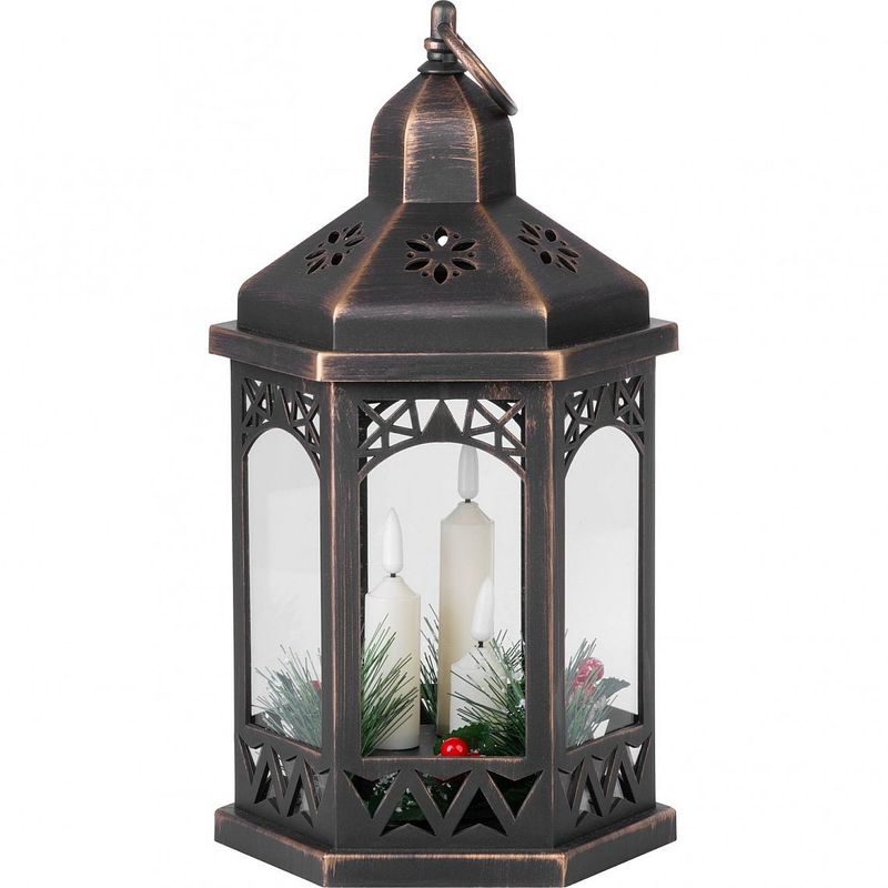 LUCERNA MAGICHOME MOROCCO ČERNÁ, LED, 3XAAA, ČASOVAČ, 18X15X32CM /SL8091472X/ - VÁNOČNÍ DEKORACE - DŮM A DOMÁCNOST, ELEKTRO..